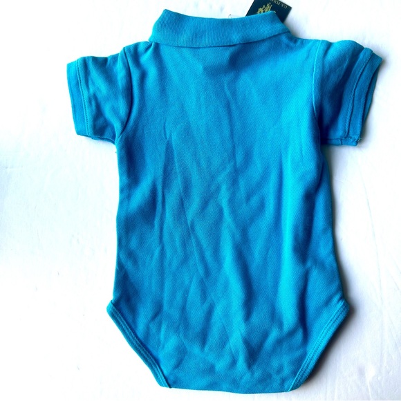 U.S. POLO ASSN. Cotton Mesh Polo Bodysuit Size 3 - 6 Months NWT - Picture 2 of 4